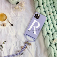 Funda Personalizada Con cuerda Silicona Case Colores. Funda con cuerda personalizada Nombre, inical, ... - Imagen 2