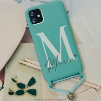 Funda Personalizada Con cuerda Silicona Case Colores. Funda con cuerda personalizada Nombre, inical, ... - Imagen 17