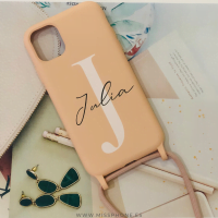 Funda Personalizada Con cuerda Silicona Case Colores. Funda con cuerda personalizada Nombre, inical, ... - Imagen 15
