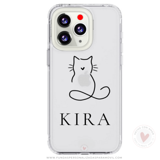 Funda Personalizada con Foto Diseño Gato y Nombre
