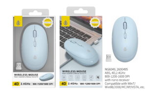 Ratón Inalámbrico ALISSA 4D 800-1600DPI 2.4Ghz,Azul azul NG6049