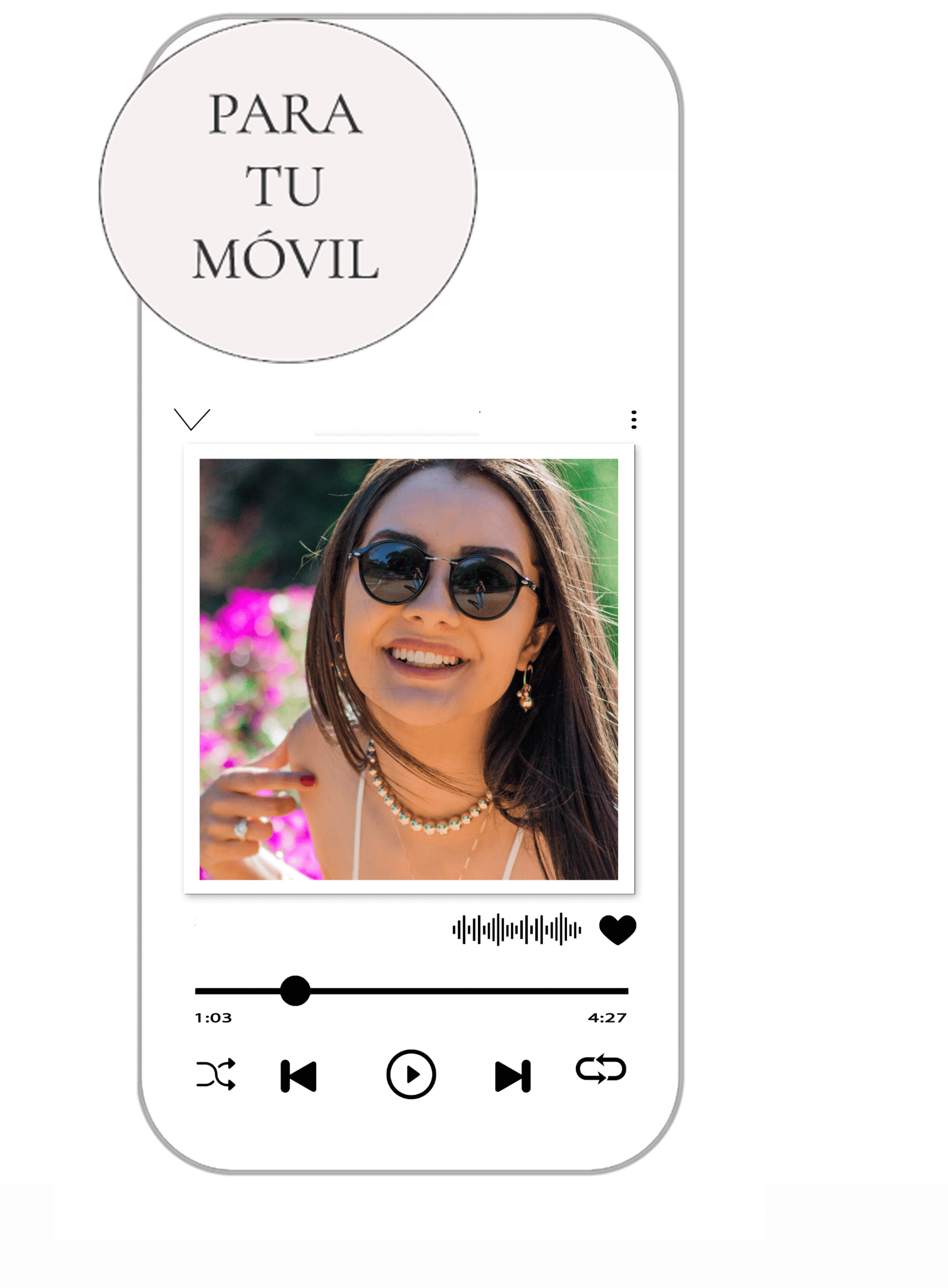 Funda Personalizada Spotify con Foto Fondo Transparente - Imagen 5