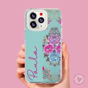Funda Fallera Personalizada con Nombre  Diseños Tela Vestido Fallero y Nombre Azul