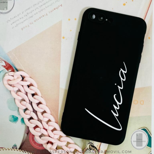 Funda Móvil Colgante con Cuerda para iPhone 12 Mini Silicona Transparente  con Cuerda Negra
