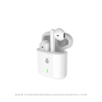 Auriculares Bluetooth Inalambricos estilo Airpods NC3216 BL Auriculares Bluetooth TWS Carrie (25mAh*2) con estuche cargable(200mAh), Soporta mano libre, Blanco