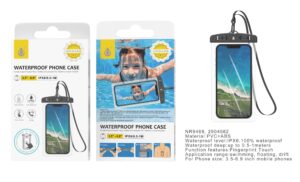 Funda Agua  impermeable para Móvil IPX6 Profundidad 0.5-1M, NR9468 Negro