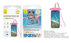 Funda Agua  impermeable para Móvil I PX6 Profundidad 0.5-1M, NR9468 Rosa