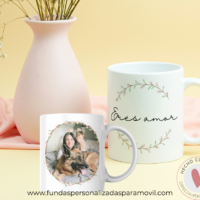 Taza Personalizada con Foto Diseño Eres Amor