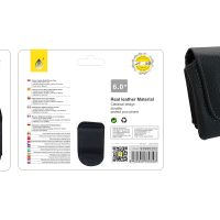 Funda de Cinturón para Móvil Universal Polipiel Tamaño 6 Pulgadas Negro - Imagen 3