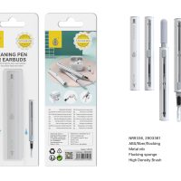 Lápiz de limpieza doble con pincel Para Auriculares Bluetooth Inalambricos estilo Airpods  NR9336 Blanco - Imagen 2