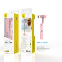 Palo Selfie NR9476 RS Palo Selfie con Tripode flexible 360°, Bluetooth Incluye mando, Para movil 4-7 Pulgadas, Bateria 120mAh, 16-73.5CM, Rosa