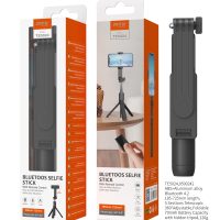 Palo Selfie TE5024 NE Palo Selfie Tripode flexible 360 Bluetooth  Para movil 3.5-6.5 Pulgadas,Negro