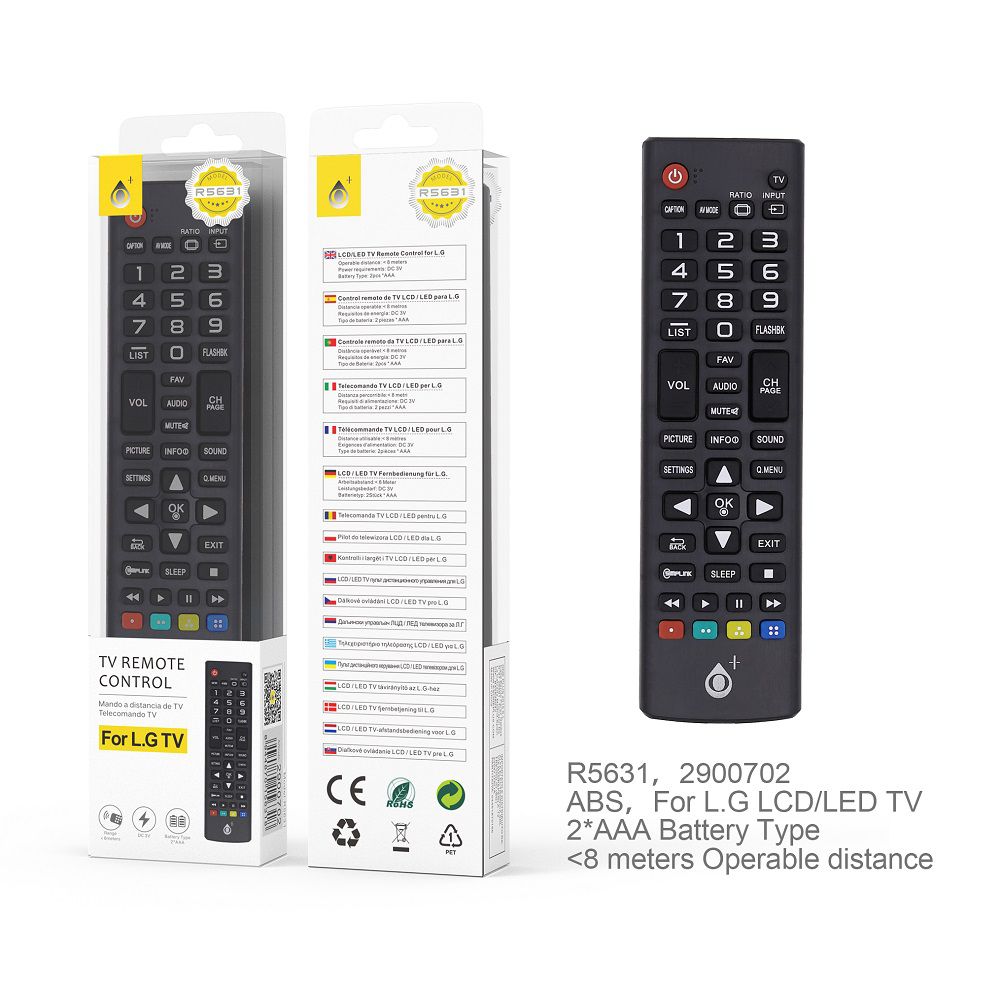 Mando Televisión R5631 NE Mando Universal de TV para LG , Negro - Fundas  personalizas para Móvil