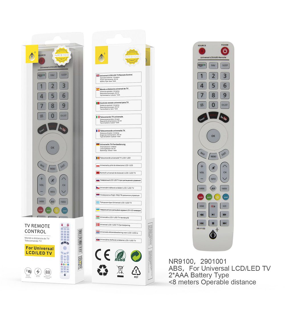 Mando Televisión NR9100 BL Mando Universal a Distancia LCD/LED TV Blanco -  Fundas personalizas para Móvil