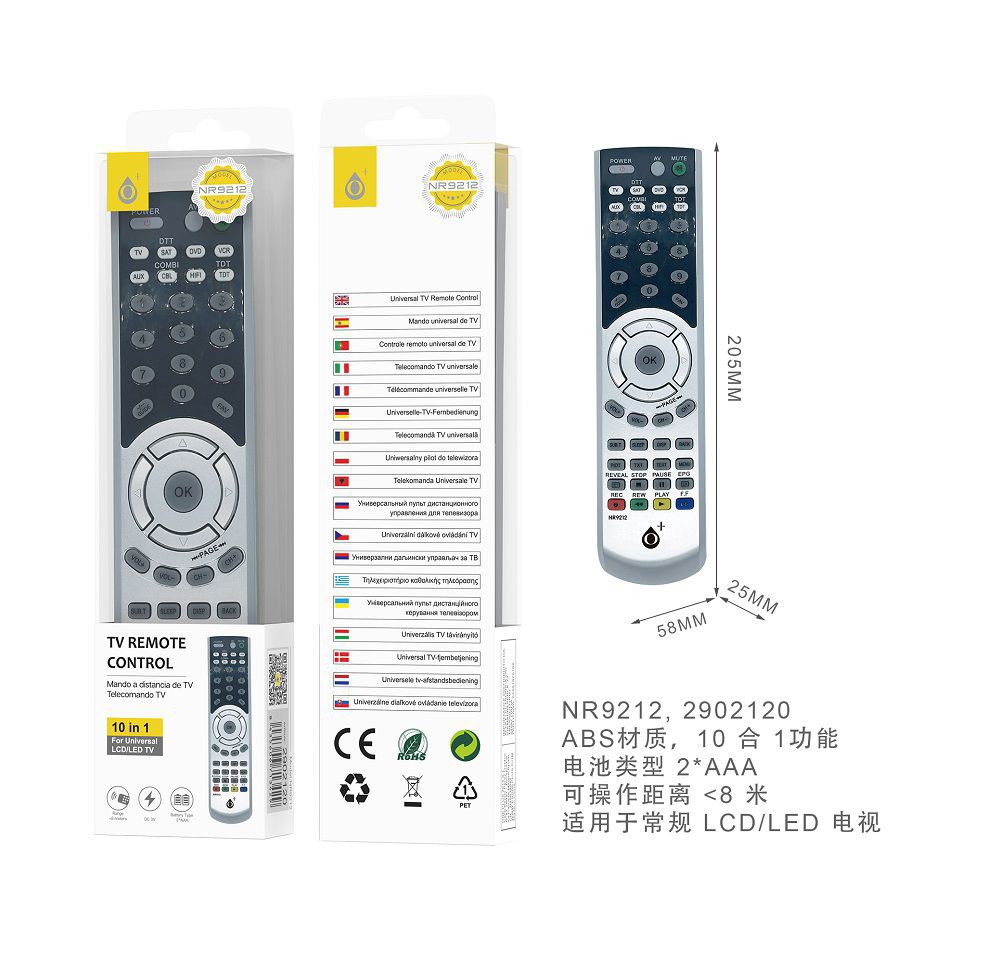 Mando Televisión NR9212 PL Mando Universal a Distancia LCD/LED TV