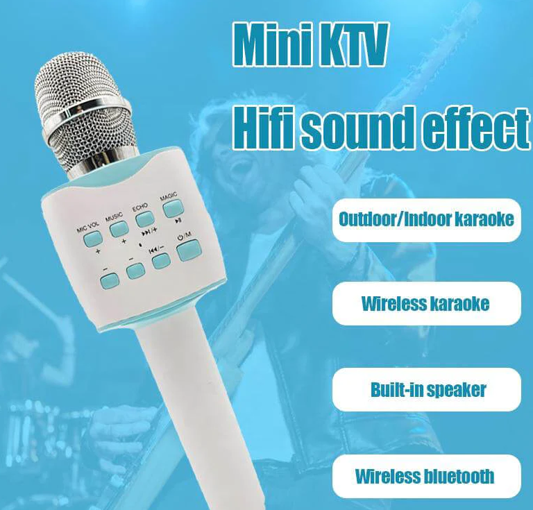 Micrófono Inalámbrico De Karaoke Con Bluetooth Recargable