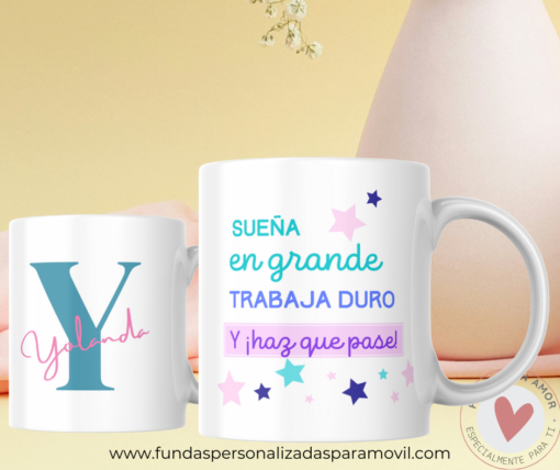 Taza Personalizada con Foto Diseño Sueña en Grande