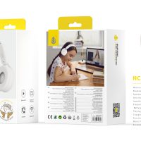 Auriculares Cascos Bluetooth Inalámbricos NC3267 BL Auriculares Casco Bluetooth 5.0 Para Ninos con microfono y Botones Multifunciones, Soporta Tarjeta TF(64G), Bateria 200mAh, Blanco - Imagen 2