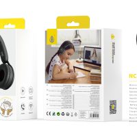 Auriculares Cascos Bluetooth Inalámbricos NC3267 NE Auriculares Casco Bluetooth 5.0 Para Ninos con microfono y Botones Multifunciones, Soporta Tarjeta TF(64G), Bateria 200mAh, Negro - Imagen 2