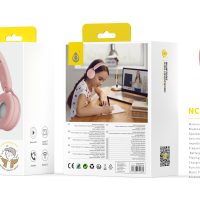 Auriculares Cascos Bluetooth Inalámbricos NC3267 RS Auriculares Casco Bluetooth 5.0 Para Ninos con microfono y Botones Multifunciones, Soporta Tarjeta TF(64G), Bateria 200mAh, Rosa - Imagen 2