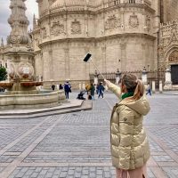 Palo Selfie NE5293 NE Palo Selfie con Cable Type-C, flexible 120°, Brazo18.5-73CM,  Para movil 4.5-7 Pulgadas, Blanco - Imagen 2