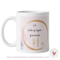 Taza Personalizada con frase La vida Es mejor Bailando - Imagen 7