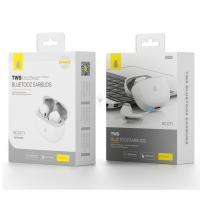 Auriculares Bluetooth Inalambricos estilo Airpods NC3271  Auriculares TWS Bluetooth 5.3, Bateria (25mAh*2)Con Estuche Recargable 230mAh, Blanco+Gris - Imagen 2