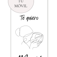Funda Personalizada  Te Quiero Mamá Silueta - Imagen 3