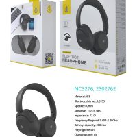 Auriculares Cascos Bluetooth Inalámbricos NC3276 NE Auriculares Casco plegable Moonlight BTS V5.3, Bateria 300mAh, 8h de uso, Soporta a Cable Audio 3.5mm, Negro - Imagen 2