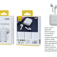 Auriculares Bluetooth Inalambricos estilo Airpods NC3277 BL Auriculares Bluetooth TWS (30mAh*2) con estuche cargable(200mAh), Blanco - Imagen 4