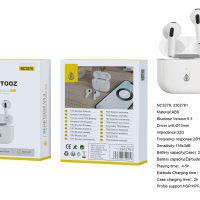 Auriculares Bluetooth Inalambricos estilo Airpods NC3278 BL Auriculares Bluetooth TWS (30mAh*2) con estuche cargable(200mAh), Blanco - Imagen 4