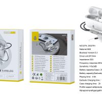 Auriculares Bluetooth Inalambricos estilo Airpods NC3279 BL Auriculares Bluetooth TWS con correa (30mAh*2) con estuche cargable(200mAh), Blanco - Imagen 4