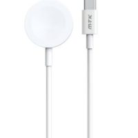Cargador de Reloj Inteligente  TB1508 BL  Cable de Type-C con Cargador Magnetico para I-Watch S1-S9, 2.5W, Cable 1.2M, Blanco