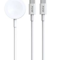 Cargador de Reloj Inteligente  TB1510 BL  Cable de Type-C con Cargador Magnetico 2 en 1 para I-Watch S1-S9, 2,5W+Cable Type-C 2.4A, Cable 1.2M, Blanco