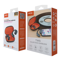 Auriculares Bluetooth Inalambricos estilo Airpods TC3253 NE Auriculares Boxer TWS BTS V5.3, Bateria Earbuds 50mAh*2 + Estuche 300mAh, con pantalla digital, 8h de uso, Negro - Imagen 2