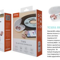 Auriculares Bluetooth Inalambricos estilo Airpods TC3253 BL+RS Auriculares Boxer TWS BTS V5.3, Bateria Earbuds 50mAh*2 + Estuche 300mAh, con pantalla digital, 8h de uso, Blanco+Rosa Gold - Imagen 4