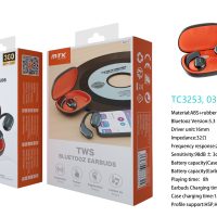 Auriculares Bluetooth Inalambricos estilo Airpods TC3253 NE Auriculares Boxer TWS BTS V5.3, Bateria Earbuds 50mAh*2 + Estuche 300mAh, con pantalla digital, 8h de uso, Negro - Imagen 4