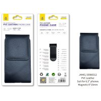 Funda Universal Cinturón J4443 NE Funda de cinturon magnetico vertical para Smartphone con cuero PVC, Para movil hasta 6.3 pulgadas, Negro