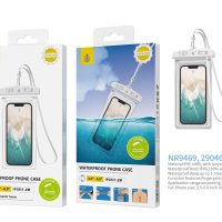 Funda Impermeable  NR9469 BL Funda impermeable con correa, Tactil para Movil 3.5-6.9 Pulgada, IPX6 Profundidad 1-2M,  Blanco