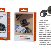 Auriculares Bluetooth Inalambricos estilo Airpods TC3249 NE Auriculares TWS Big G Bluetooth 5.3, estilo Deportivo, Batería (30mAh*2) con Estuche Recargable 200mAh con Pantalla digital, Negro - Imagen 4