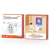 Auriculares Bluetooth Inalambricos estilo Airpods TC3251 BL Auriculares TWS Bluetooth 5.3, Bateria (25mAh*2)Con Estuche Recargable 300mAh, Blanco - Imagen 2