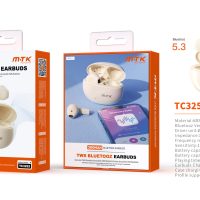Auriculares Bluetooth Inalambricos estilo Airpods TC3252, NA Auriculares TWS Muffin Bluetooth 5.3, Batería (30mAh*2) con Estuche Recargable 300mAh, Color Nata - Imagen 4