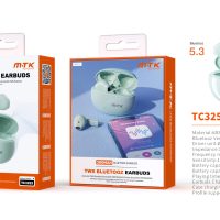 Auriculares Bluetooth Inalambricos estilo Airpods TC3252, VE Auriculares TWS Muffin Bluetooth 5.3, Batería (30mAh*2) con Estuche Recargable 300mAh, Verde - Imagen 4