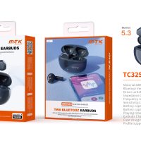 Auriculares Bluetooth Inalambricos estilo Airpods TC3252,AM Auriculares TWS Muffin Bluetooth 5.3, Batería (30mAh*2) con Estuche Recargable 300mAh, Azul Marino - Imagen 4
