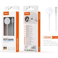 Cargador de Reloj Inteligente  TB1508 BL  Cable de Type-C con Cargador Magnetico para I-Watch S1-S9, 2.5W, Cable 1.2M, Blanco - Imagen 2