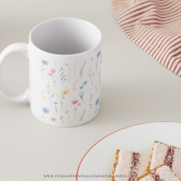 Taza Personalizada con Nombre  Diseño Flores - Imagen 6