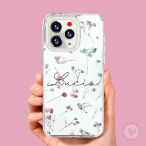 Funda Personalizada Diseño Flores con Nombre
