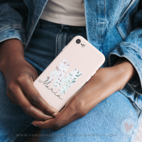 Funda Personalizada Diseño Flores con Nombre - Imagen 3