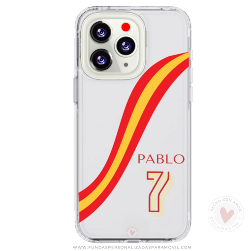 Funda Personalizada Diseño Bandera España Nombre