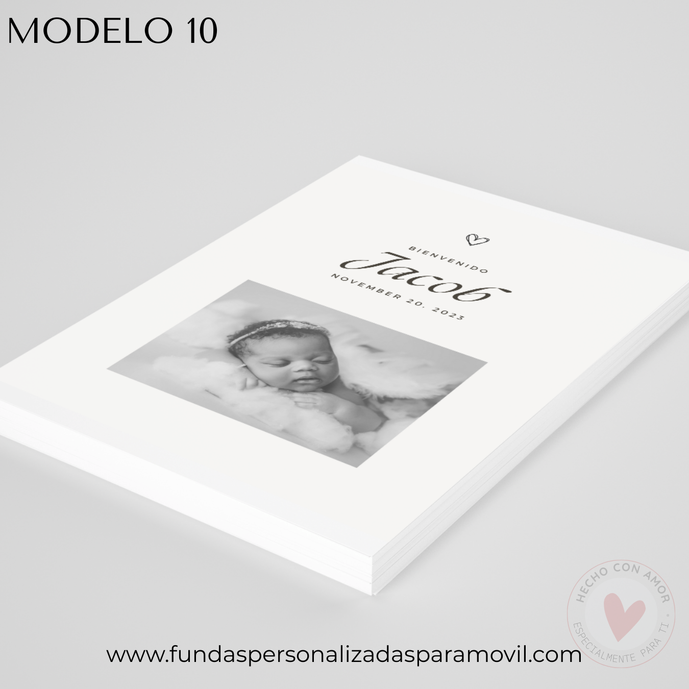 Lienzo Natalicio Personalizado con foto 23*30 cm Acabado Tela - Imagen 11